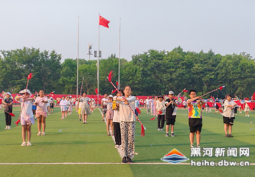 黑河市七运会开幕式排练紧张有序